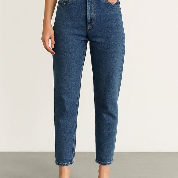 AGOLDE Button Fly High Waist Straight Fran Jeans Vintage Wash Denim Size 29 - Picture 1 of 9